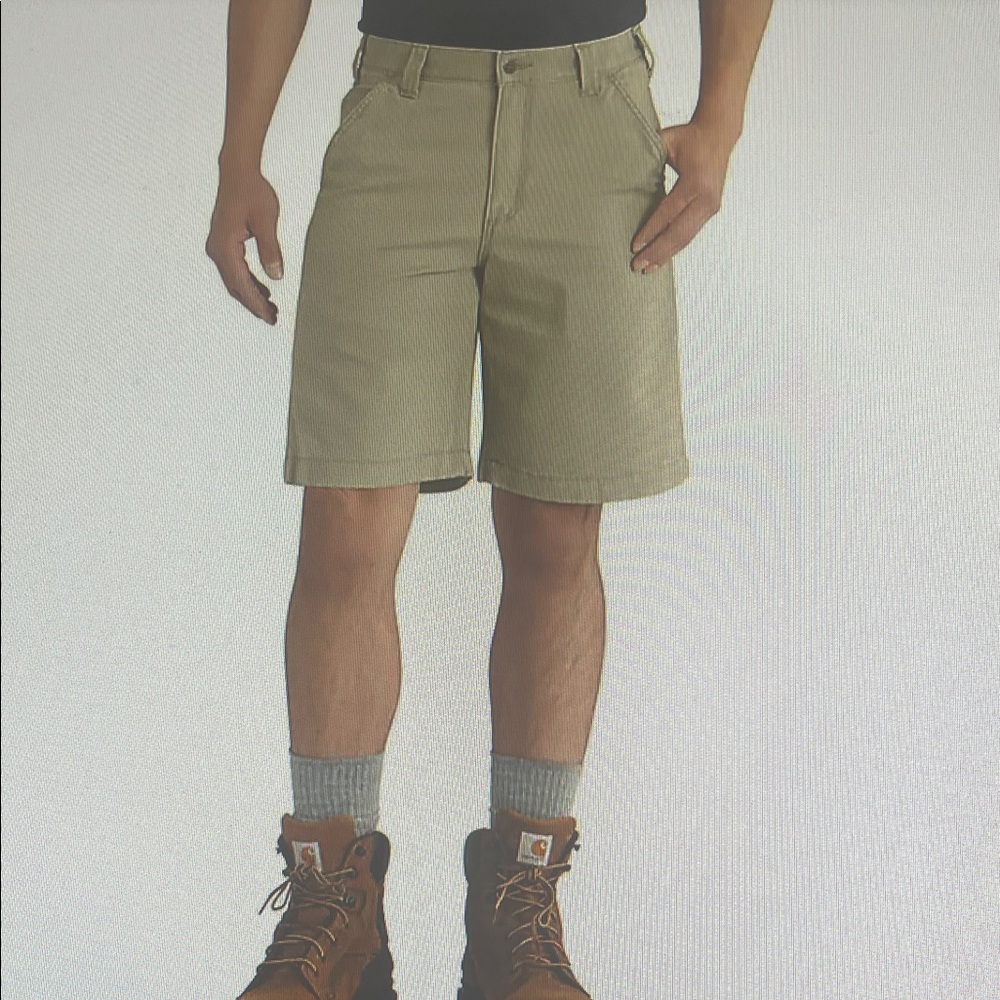 Carhartt Durable Rugged Work Shorts Tan 10” Rigby Canvas Dungaree Rugged Size 40